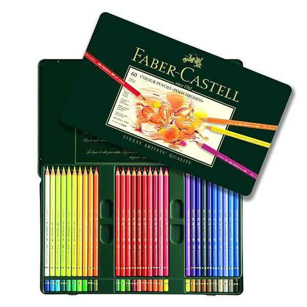 مدادرنگی60 رنگ پلی کروم فابرکاستل ا Faber-Castell Polychromos 60 Color Pencil