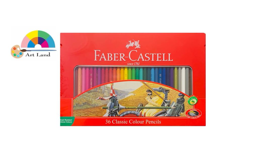 مداد رنگی جعبه فلزی تخت کلاسیک 36 رنگ