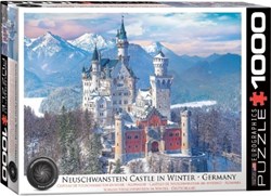 پازل 1000 تکه یوروگرافیکس طرح Neuschwanstein Castle In Winterکد5419